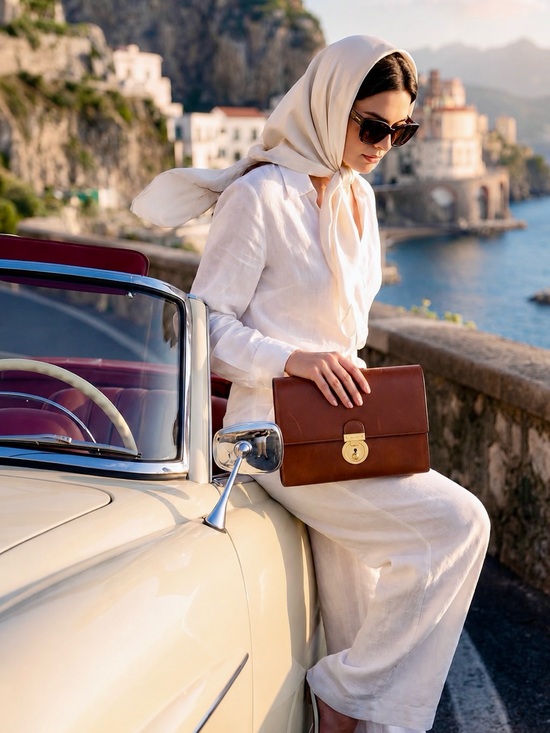 Salvatore Ferragamo Handbags - SALVATORE FERRAGAMO ICONIC GANCINI VINTAGE LEATHER CLUTCH BAG